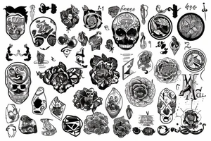 the number 12 and 21 combined tattoo idea