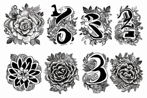 the number 12 and 21 combined tattoo idea