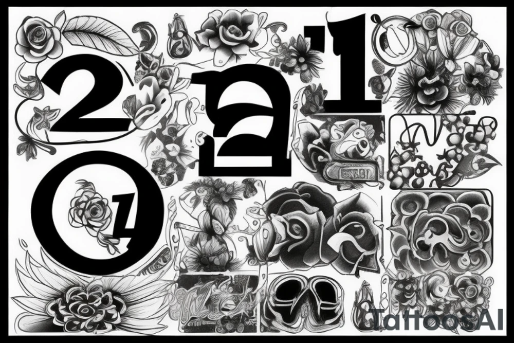 the number 12 and inverted it is the number 21 tattoo idea