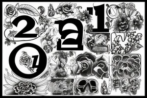the number 12 and inverted it is the number 21 tattoo idea