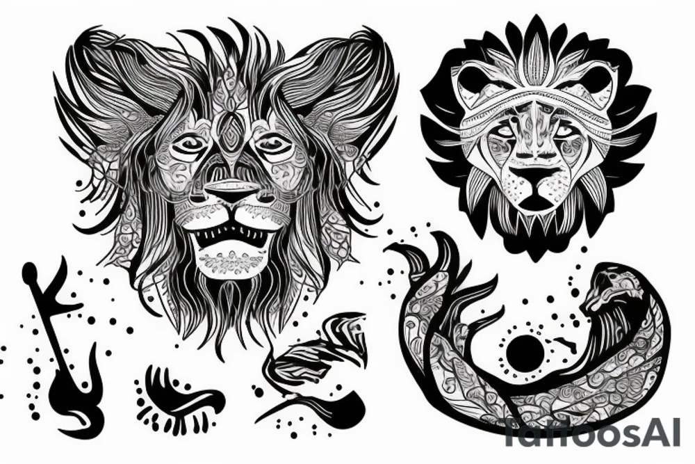 Overthinker brain is a lion tattoo idea
