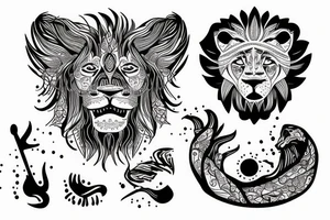 Overthinker brain is a lion tattoo idea