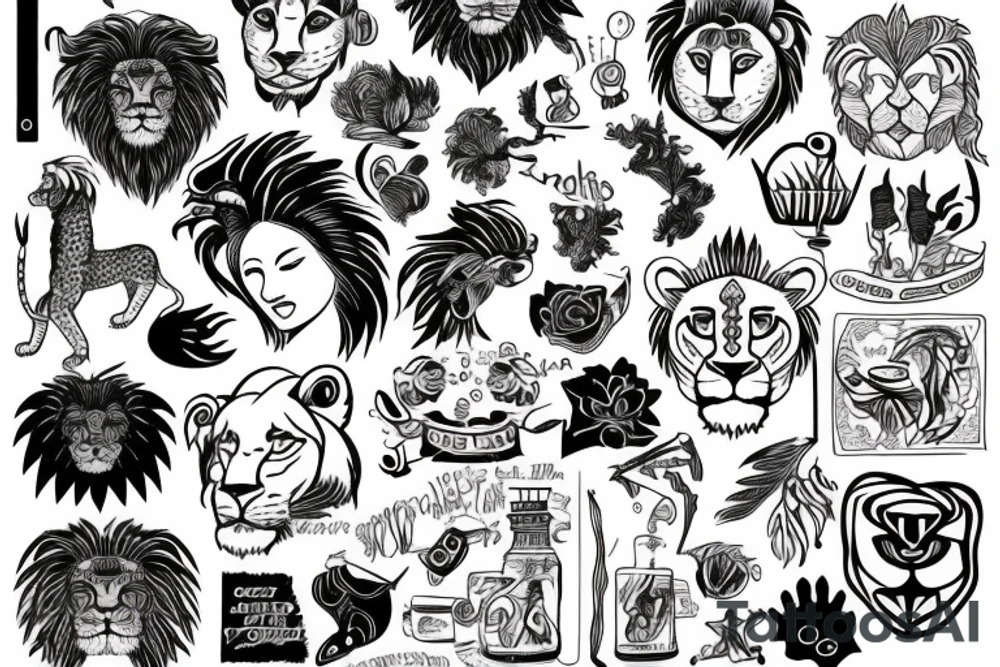Overthinker brain is a lion tattoo idea