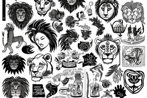 Overthinker brain is a lion tattoo idea