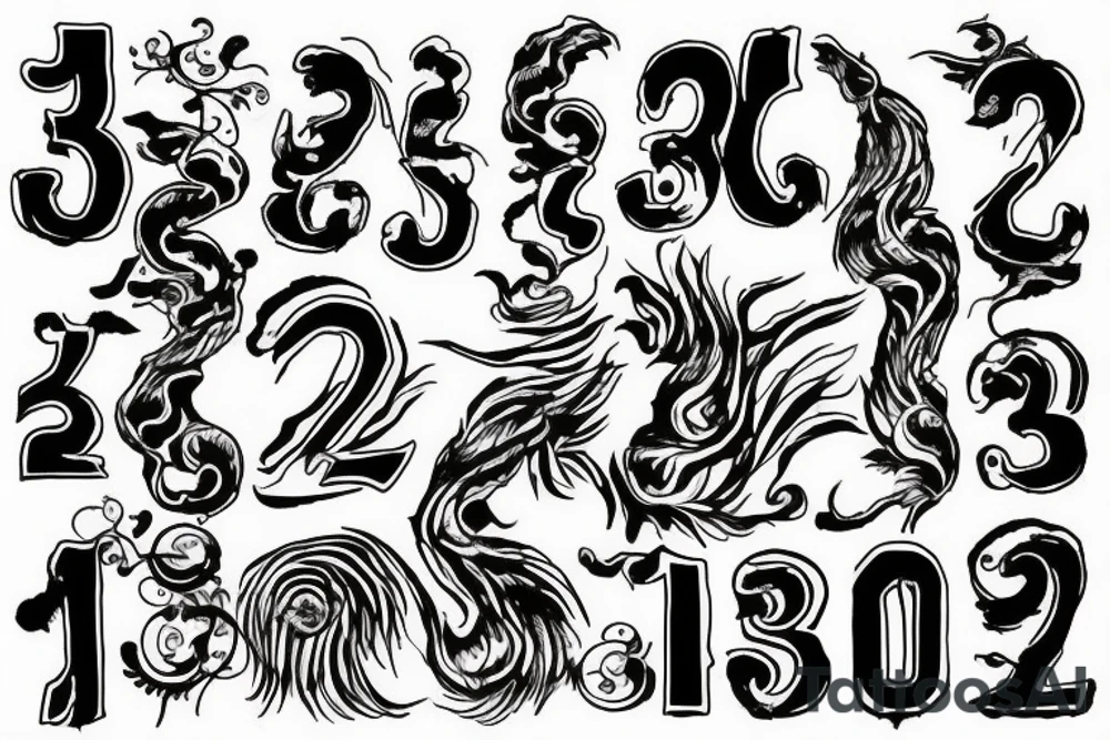 the number 12 and inverted it is the number 21 tattoo idea