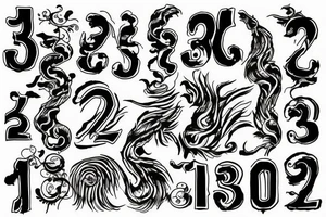 the number 12 and inverted it is the number 21 tattoo idea