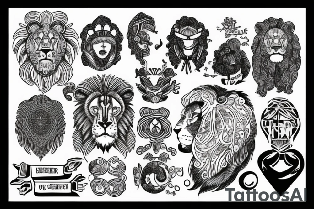Overthinker brain is a lion tattoo idea