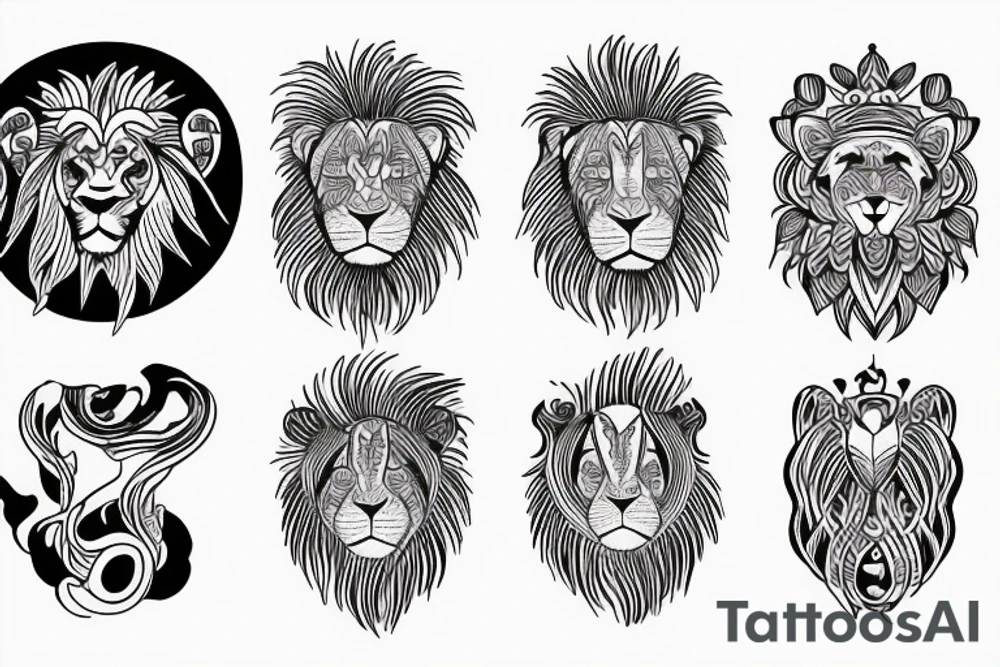 Overthinker brain is a lion tattoo idea