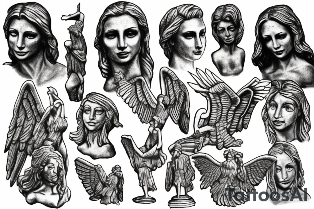Weeping angel tattoo idea