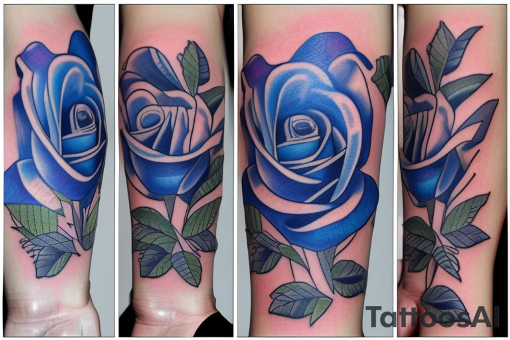 5 blue chiffon rose of sharon’s tattoo idea