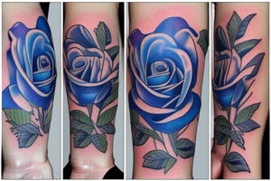 5 blue chiffon rose of sharon’s tattoo idea