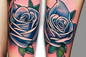 blue chiffon rose of sharon’s tattoo idea