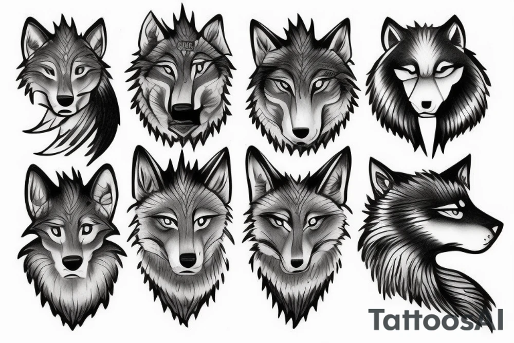 monk wolf tattoo idea