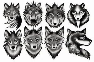 monk wolf tattoo idea