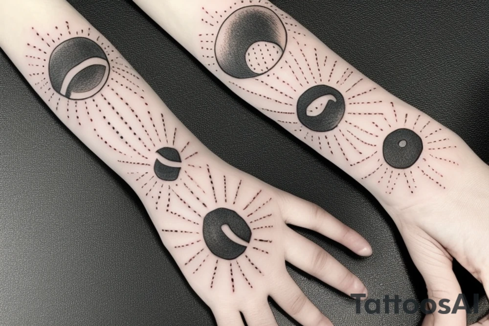 hand holding the sun tattoo idea