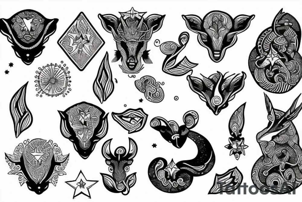 aries sagittarius tattoo idea