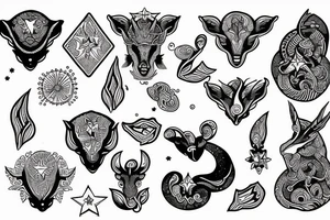 aries sagittarius tattoo idea