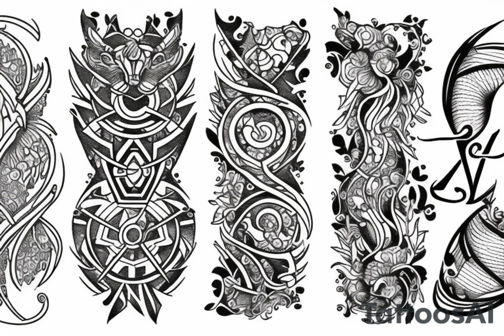 aries sagittarius tattoo idea