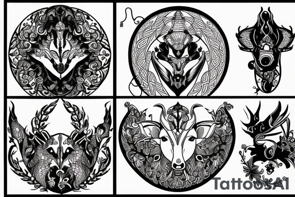 aries sagittarius tattoo idea