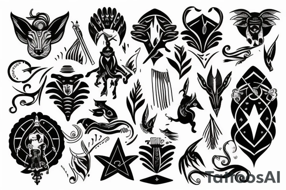 aries sagittarius tattoo idea