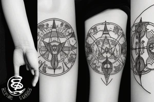 aries sagittarius simple tattoo idea