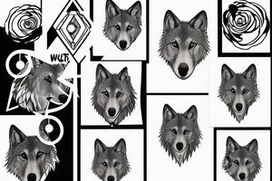 Wolf dace tattoo idea