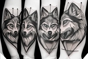 Wolf dace tattoo idea