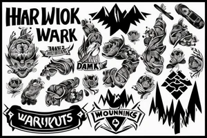 Hard work pays off mountain tattoo idea