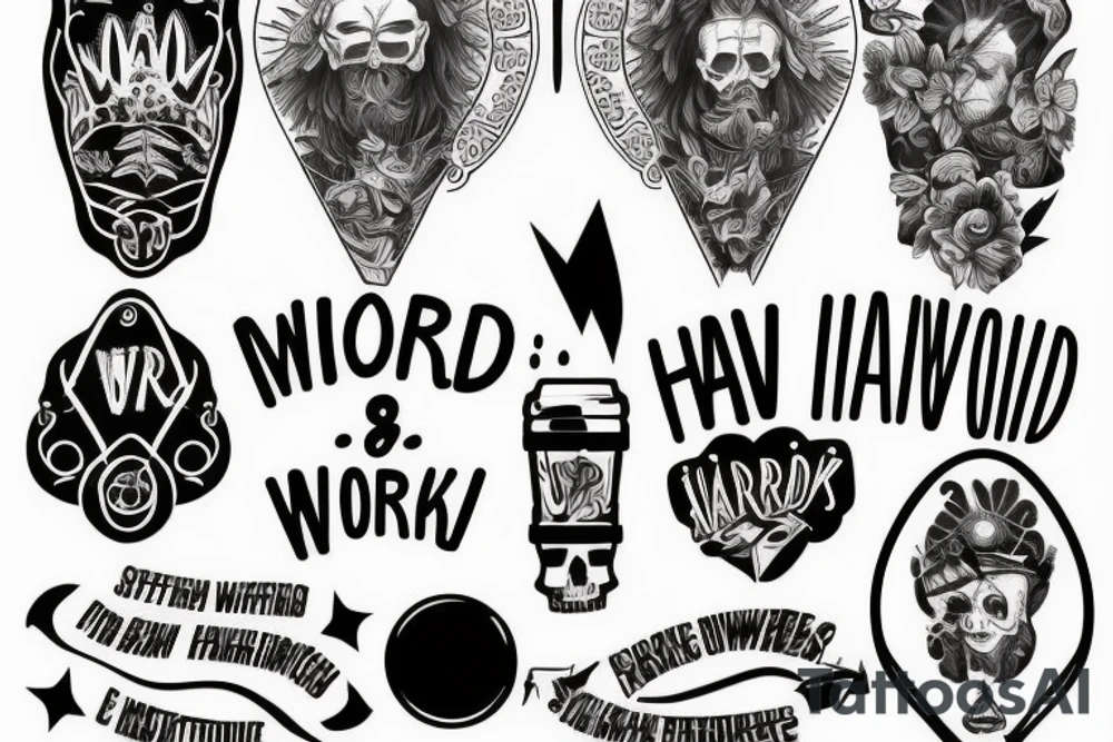 Hard work pays off mountain tattoo idea
