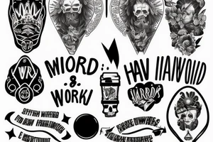 Hard work pays off mountain tattoo idea