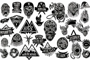 Hard work pays off mountain tattoo idea