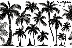Miami palm trees tattoo idea