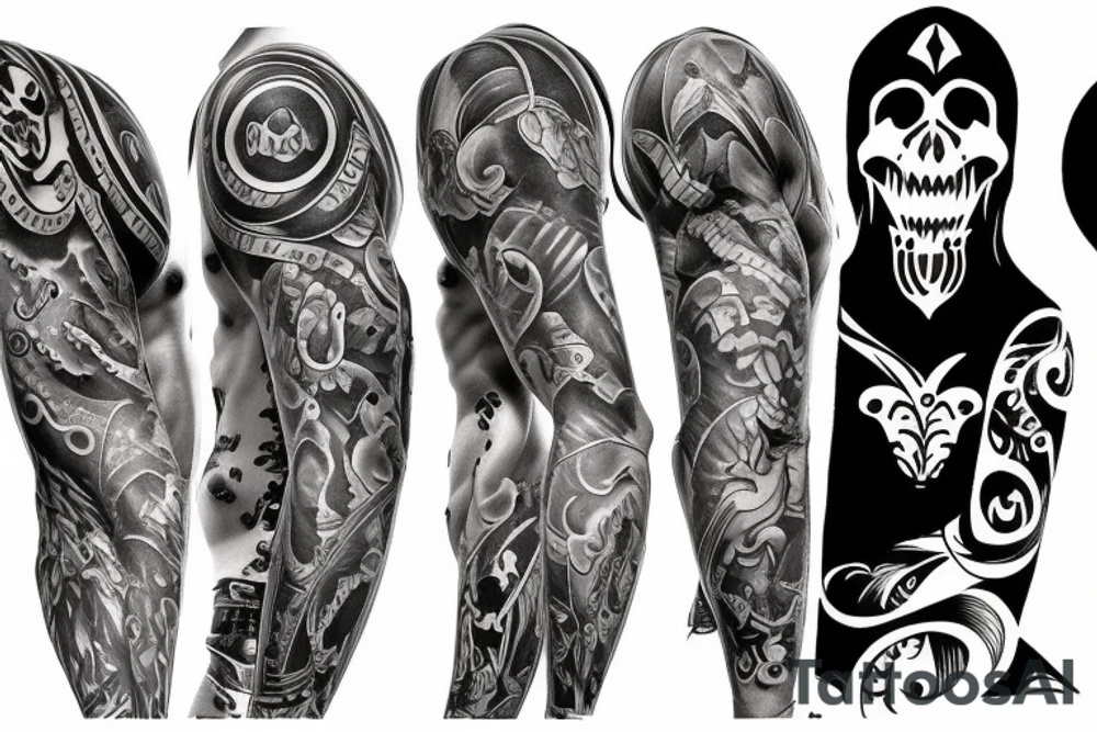 Gangster sleeve tattoo idea