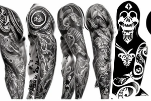 Gangster sleeve tattoo idea