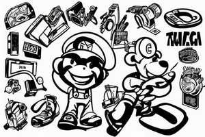 A goat who is the greatest plumber of
All time tattoo idea