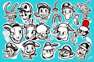 A goat who is the greatest plumber of
All time tattoo idea