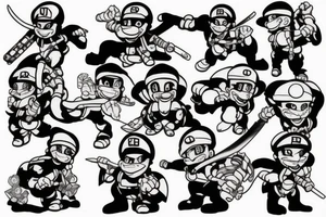 A ninja plumber tattoo idea