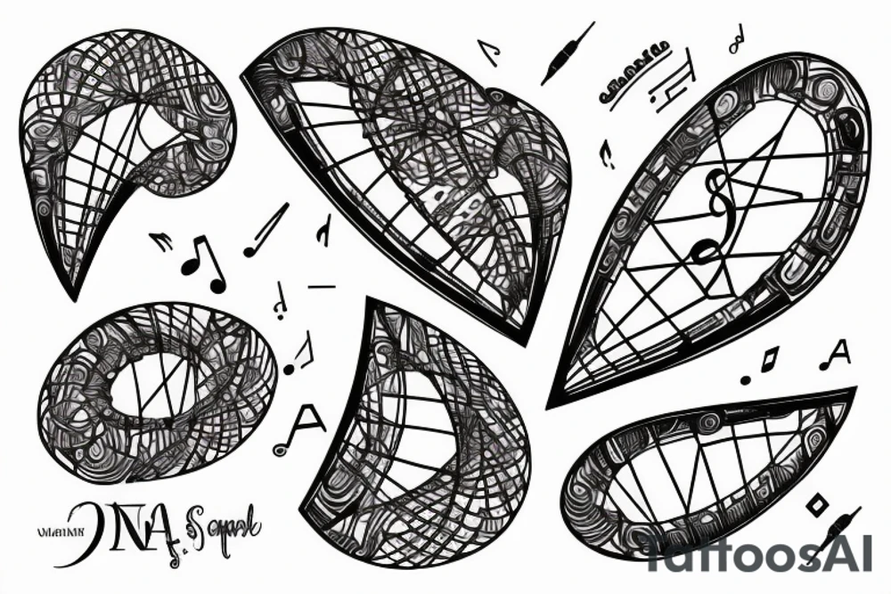 Universe, DNA, Music tattoo idea