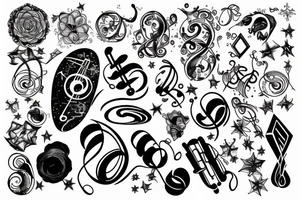 Universe, DNA, Music tattoo idea
