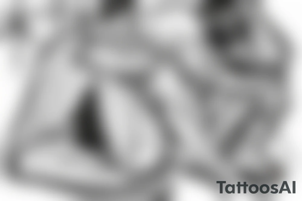 Greek God man sitting facing away tattoo idea
