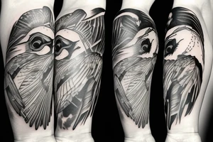 Falcon on mountain Cliff tattoo idea
