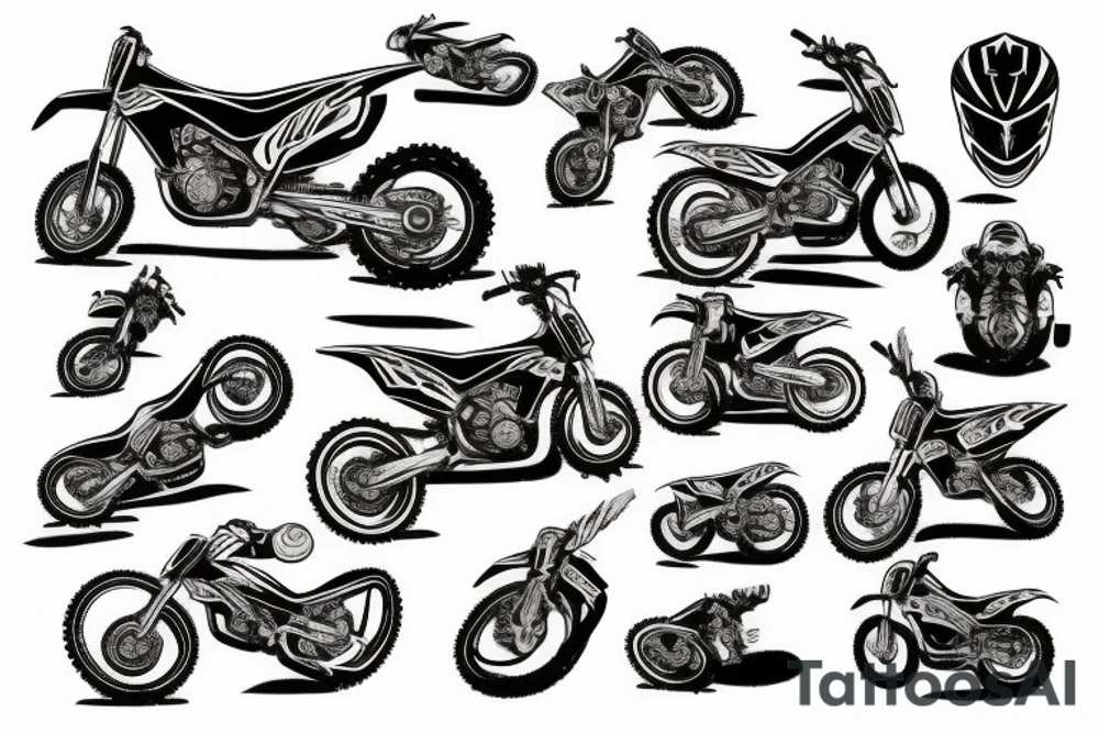 Dirt bikes tattoo idea