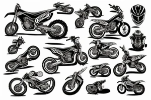 Dirt bikes tattoo idea