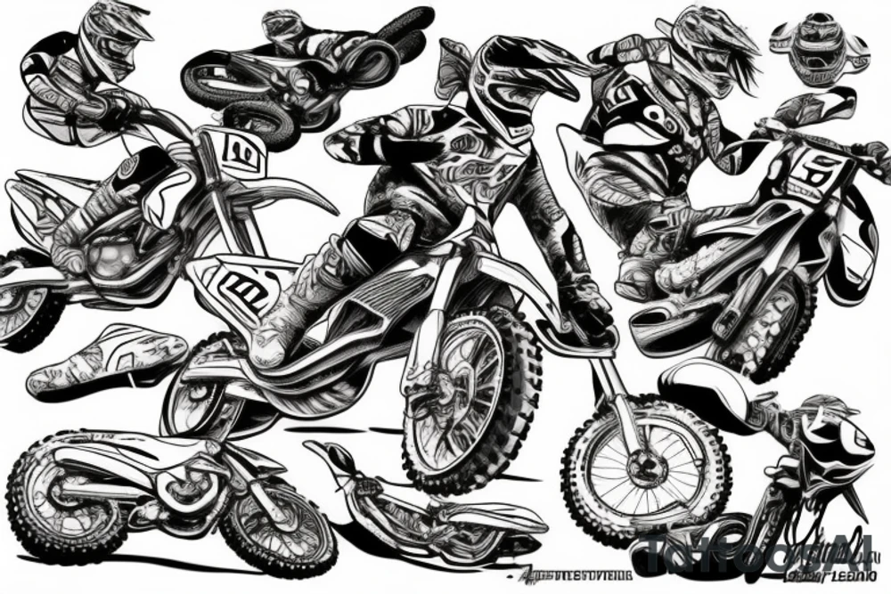 Dirt bikes tattoo idea