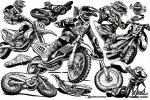 Dirt bikes tattoo idea