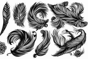 I want infinity, feather and bird in my tattoo tattoo idea