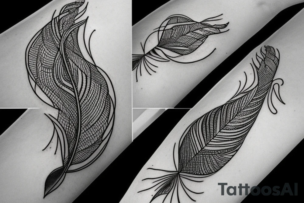 I want infinity, feather and bird in my tattoo tattoo idea