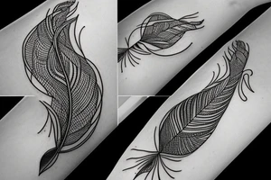 I want infinity, feather and bird in my tattoo tattoo idea