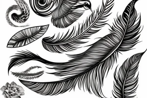 infinity, feather, bird in my tattoo tattoo idea