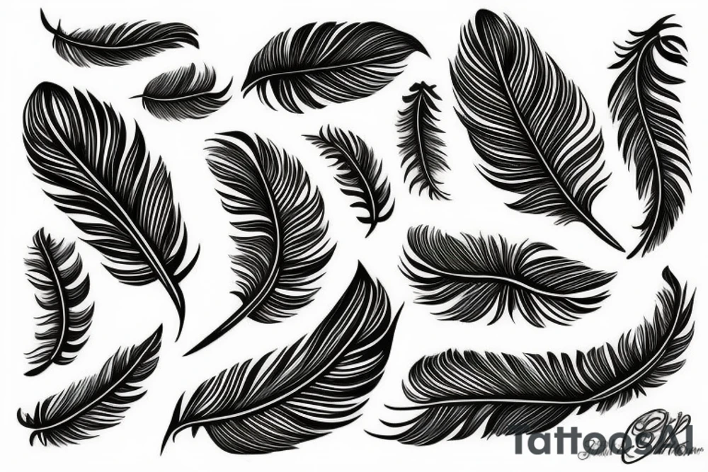 infinity, feather, bird in my tattoo tattoo idea
